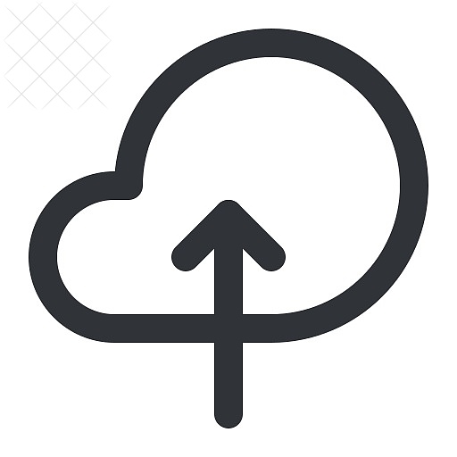 Weather, arrow, cloud, storage, up icon.