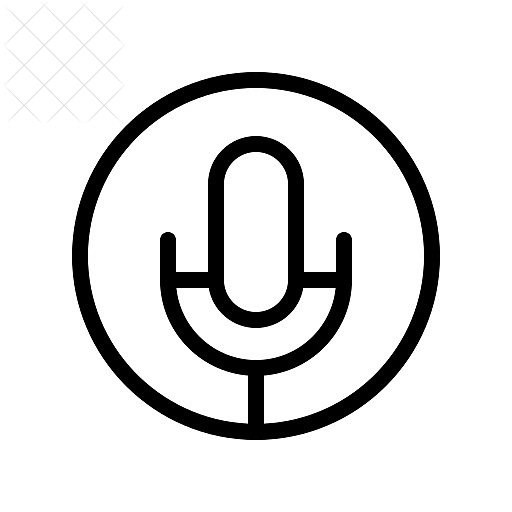 Microphone, on air, podcast, radio, voice recording icon.