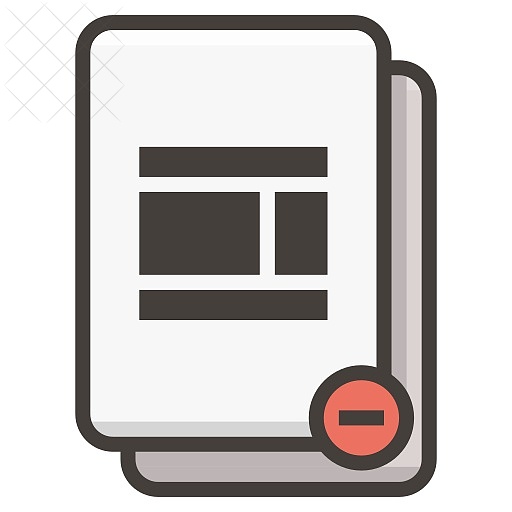 Document, documents, file, columns, layout icon.