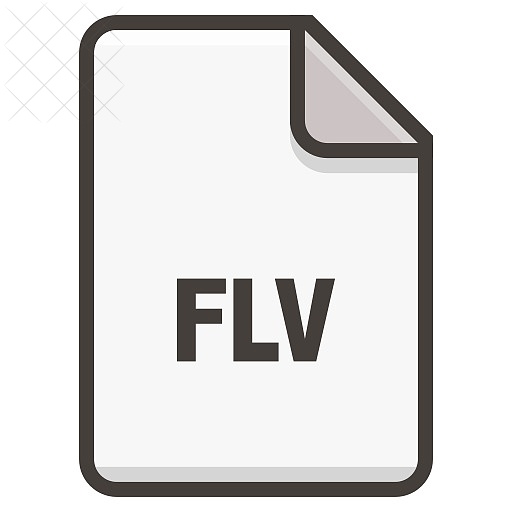 Document, file, flv, format icon.