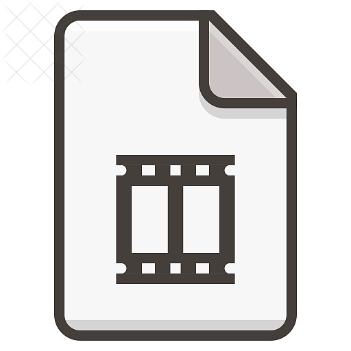 Document, file, media, movie, video icon.