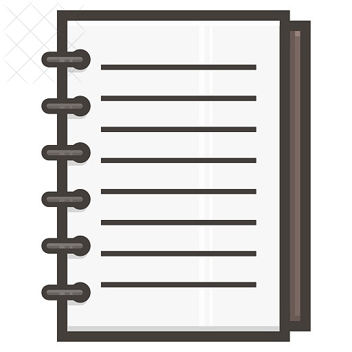 Notebook, book, notes icon.