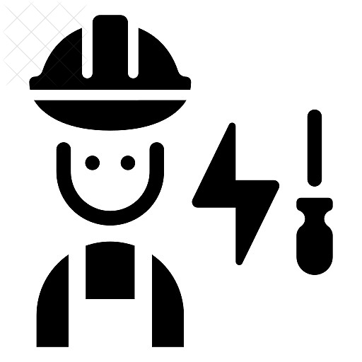 Avatar, electric, electrician, engineer, maintenance icon.