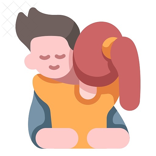 Happy, hug, love, male, relationship icon.