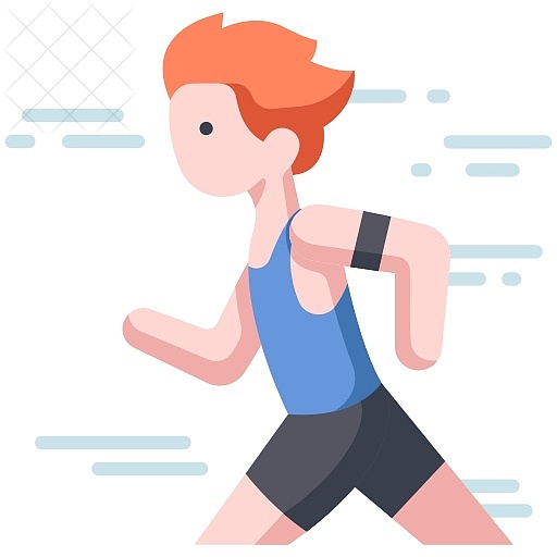 Exercise, fitness, jogging, marathon, run icon.
