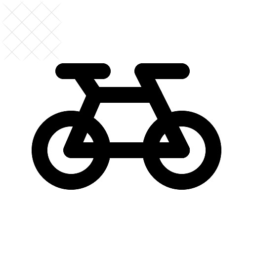 Bicycle, car icon.