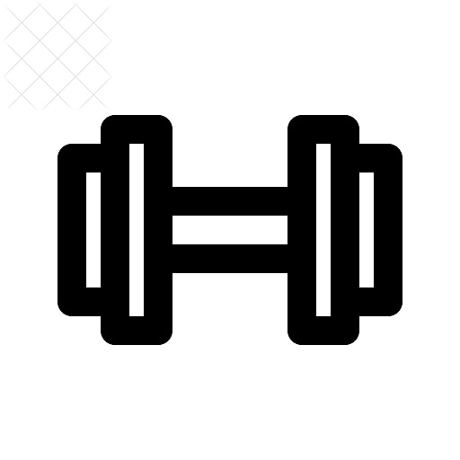 Dumbbell, gym icon.