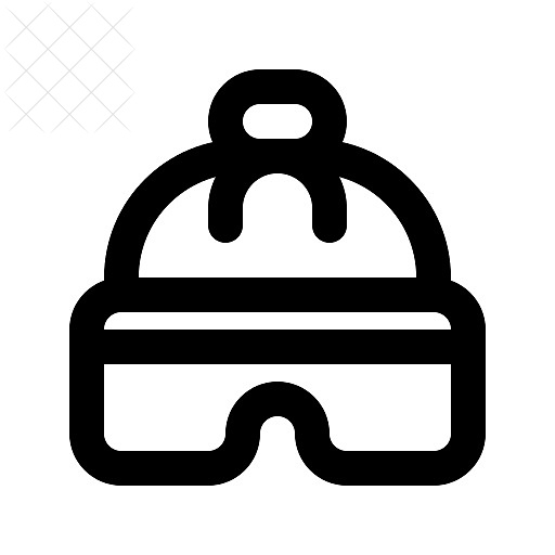 Goggles, snowboarding icon.