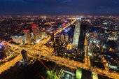 北京国贸夜景图片素材