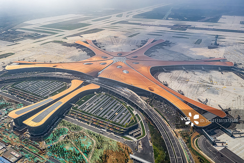 航拍北京大兴国际机场全景图图片素材