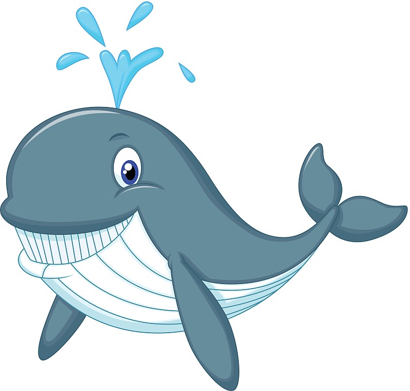 快乐的鲸鱼卡通图片素材