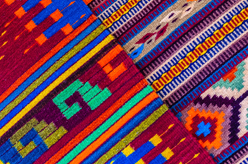 瓦哈卡州紡織抽象圖片素材