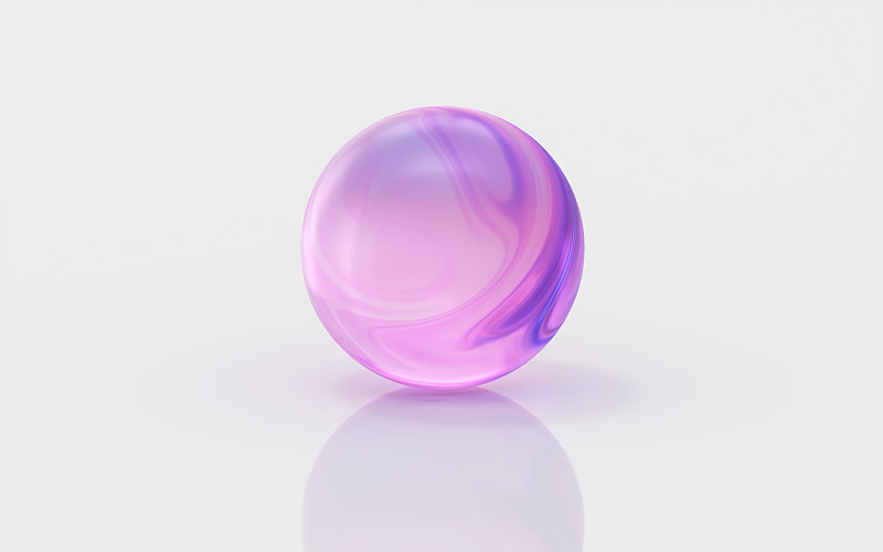 彩色玻璃球 3D渲染圖片素材