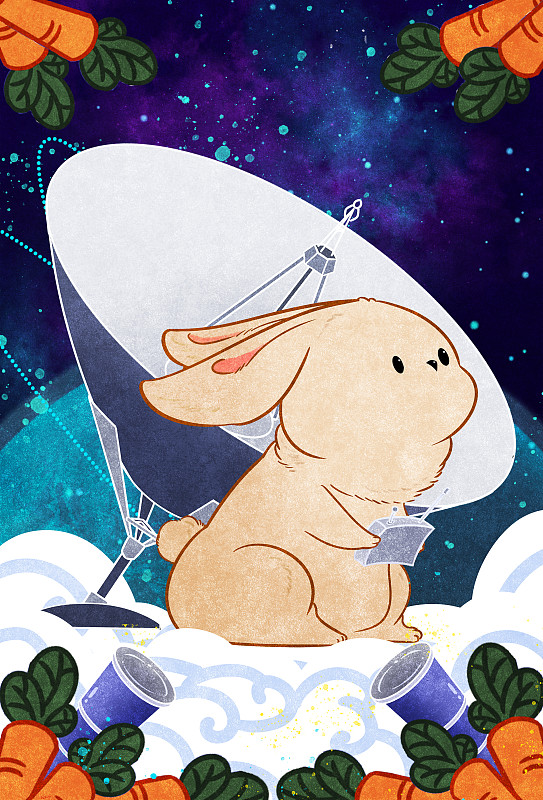 航天工程兔兔圖片素材