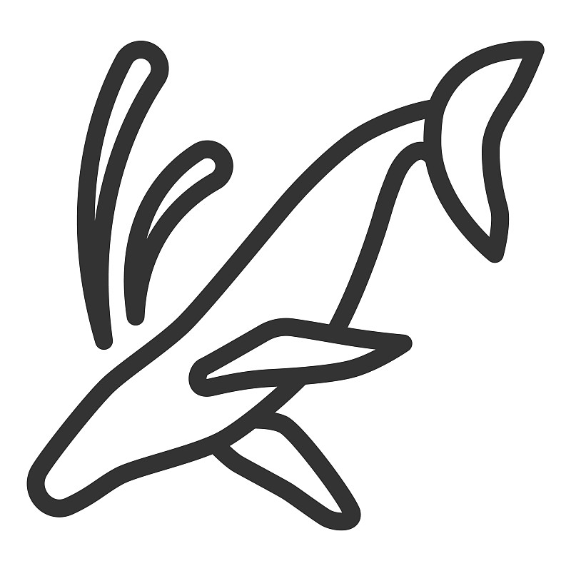 大鯨魚插畫圖片