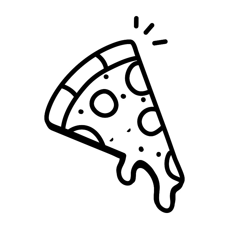 披薩切插畫圖片