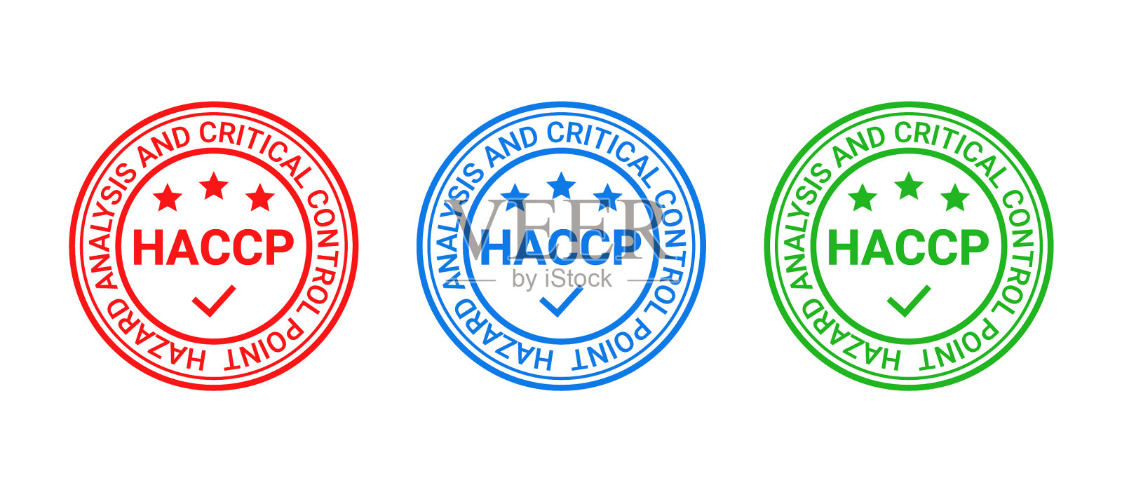 食品安全体系章haccp认证章插画图片素材