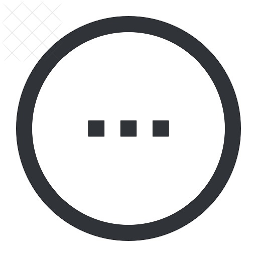 Circle, dots, loading, minus, more icon.