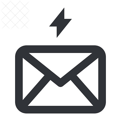 Email, envelope, letter, mail, fast icon.