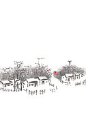 中国传统水墨插画二十四节气之冬至图片素材