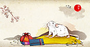鼠年插画图片素材