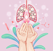 保护肺脏图片素材