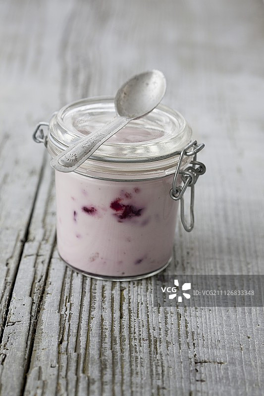 树莓酸奶图片素材
