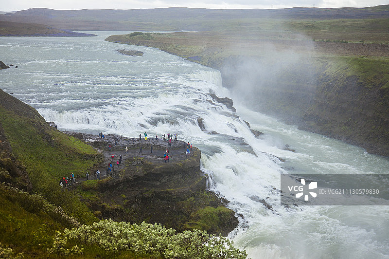 古佛斯瀑布,黄金瀑布,黄金瀑布,冰岛,欧洲图片素材