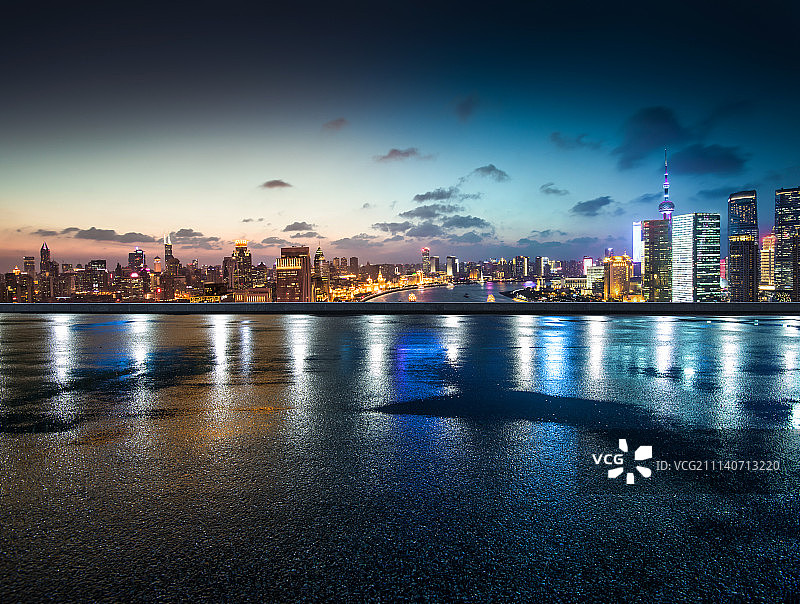 上海城市风光道路平台图片素材