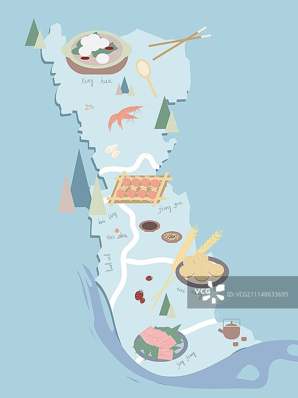 泰州美食地图图片素材