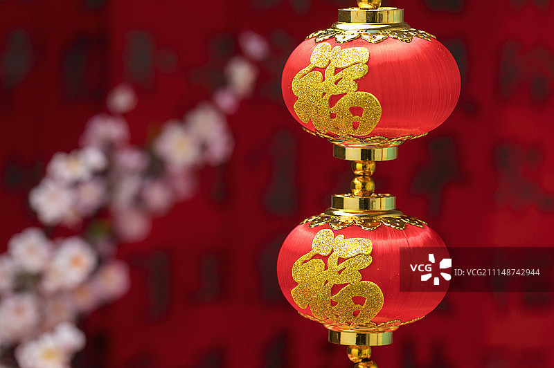 福字,灯笼,新年,春节图片素材