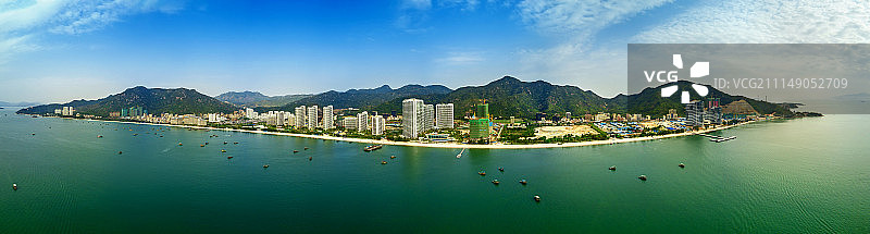 航拍广东惠州海滨度假景区巽寮湾图片素材