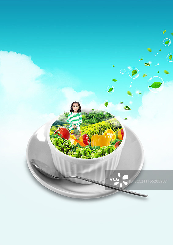 健康食物的数字合成图像图片素材