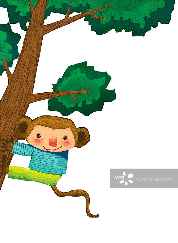 背景分离动物系列组图共3000多幅-小猴子爬树图片素材