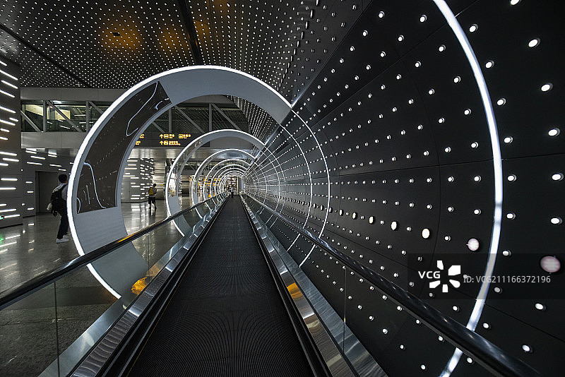 广州机场时光隧道图片素材