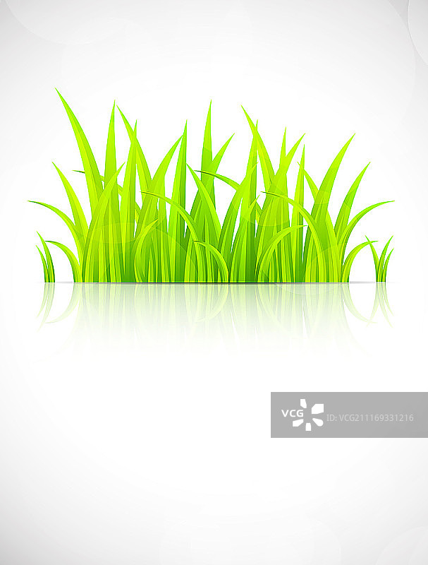 背景是绿草。春天抽象插图图片素材