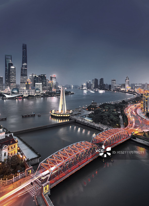 上海城市夜景风光图片素材