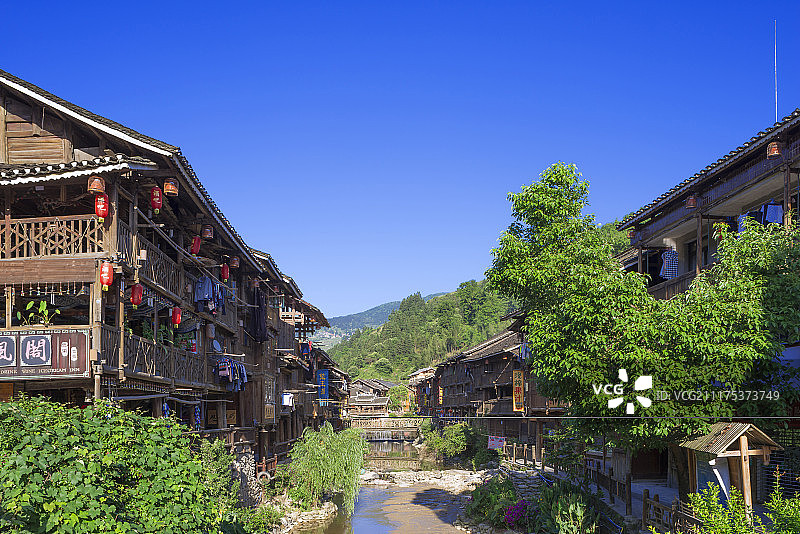 肇兴侗族古村落，贵州省，中国图片素材