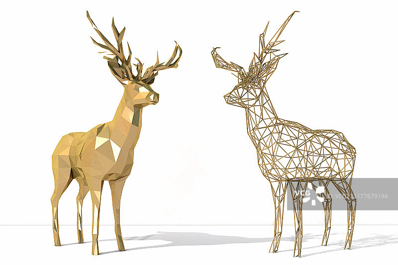 创意麋鹿模型图片素材