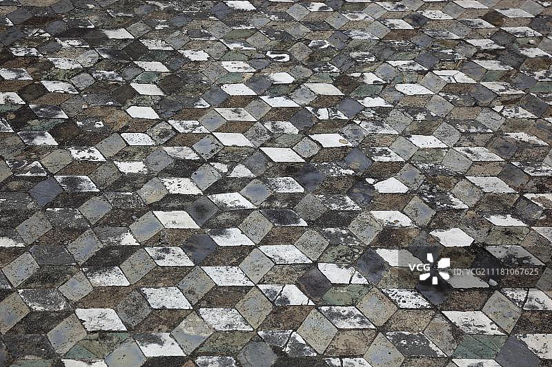 欧洲意大利坎帕尼亚庞贝温泉的3d马赛克效果图片素材