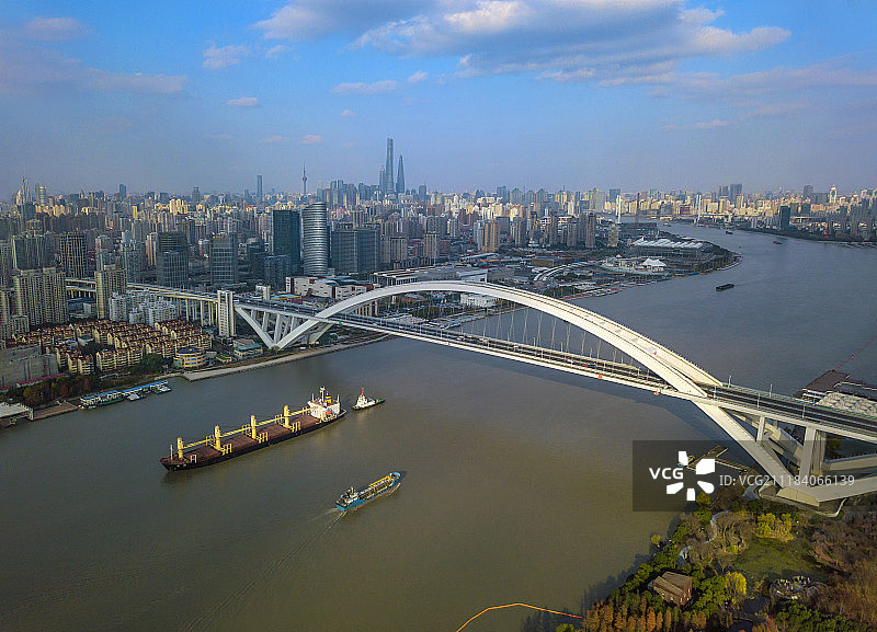 上海黄浦江两岸航拍图片素材
