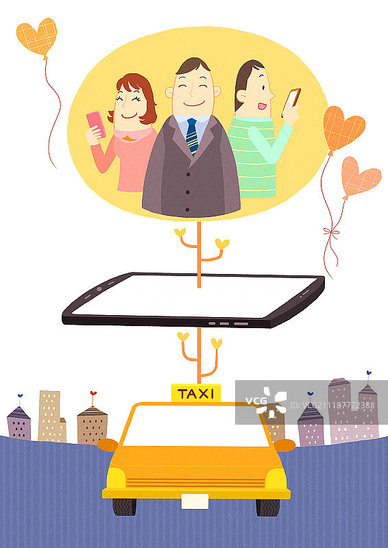 出租车、智能手机、公共交通、应用程序图片素材