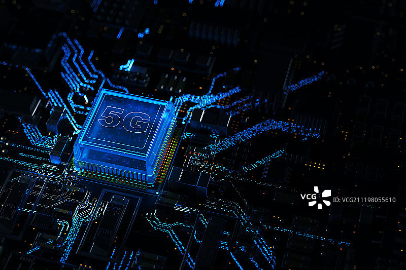 3D芯片 5G 信号图片素材