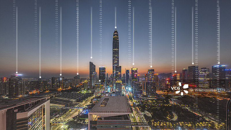 深圳城市风光大数据概念图片素材
