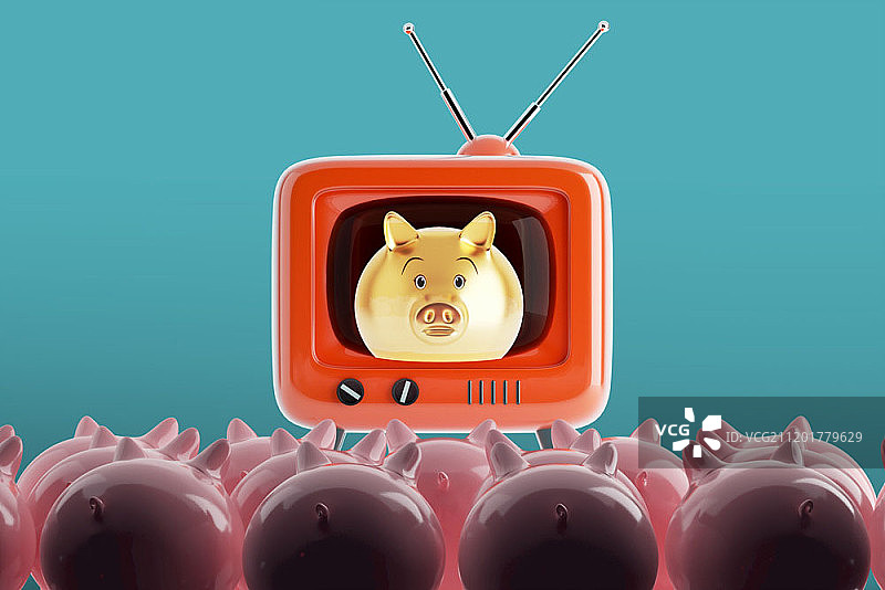 3D猪角色，创意海报设计图片素材