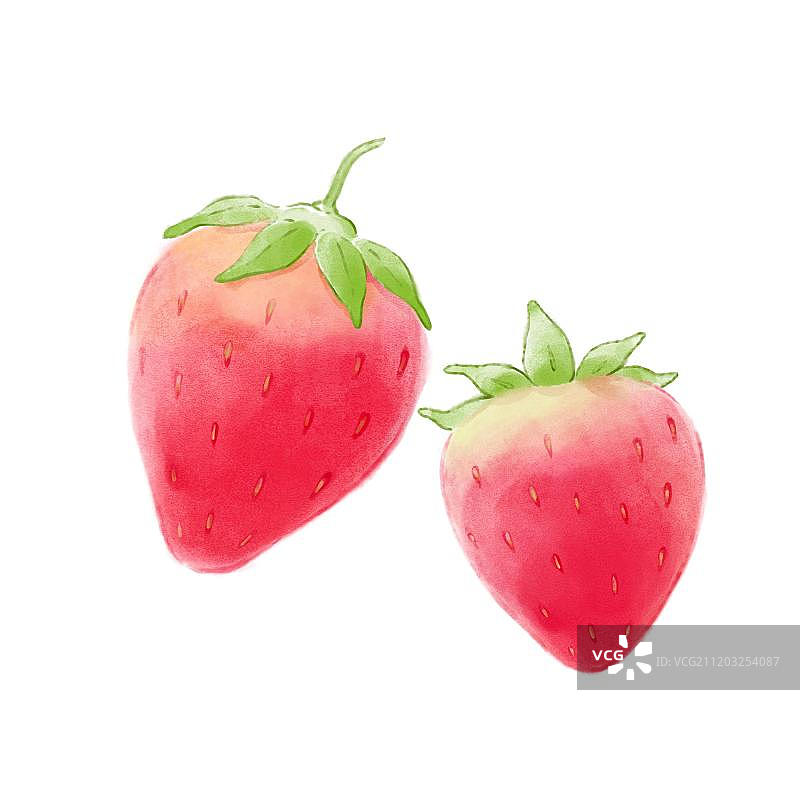 水彩草莓图片素材