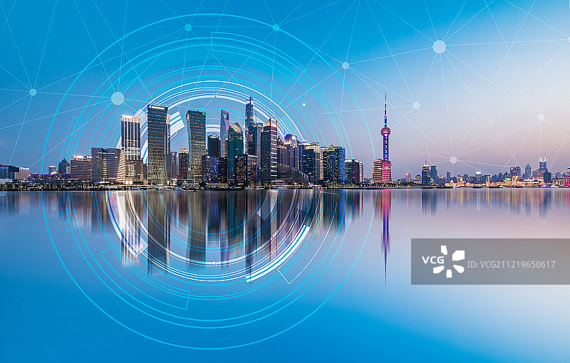 上海大数据科技城市图片素材