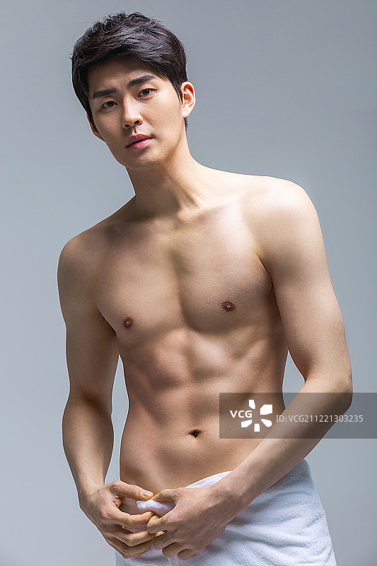 韩国人，健康生活，健美，肌肉发达，人体肌肉，体型，帅哥，腹肌图片素材