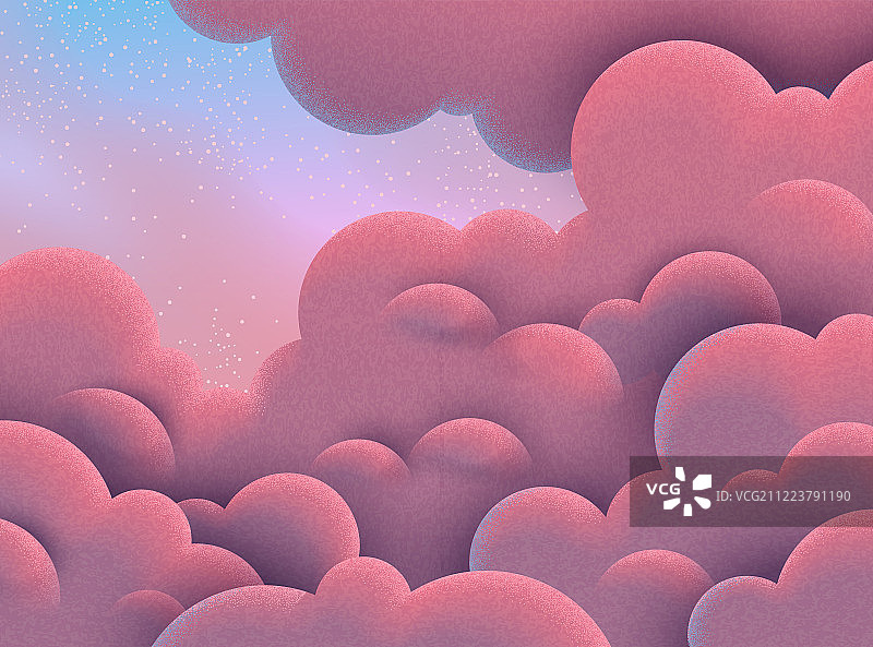 粉色云层与星空背景图片素材