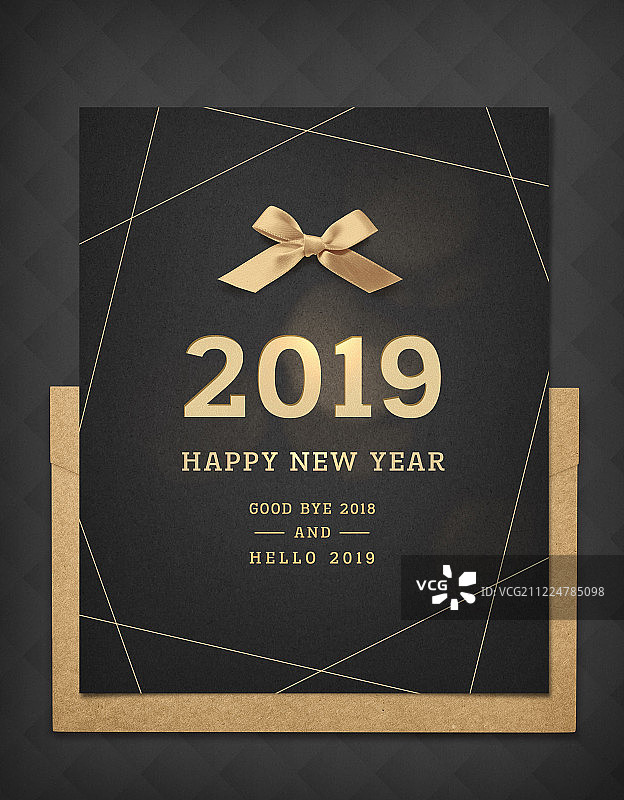 金色，黑色，2019，贺卡，年度活动，新年图片素材
